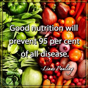 Good Nutrition Will Prevent 95% of All Disease 
